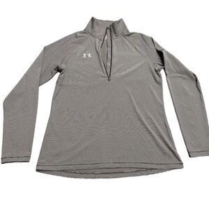 Under Armour Women's Gray 1/4 Zip Pullover Jacket Size M Athletic‎